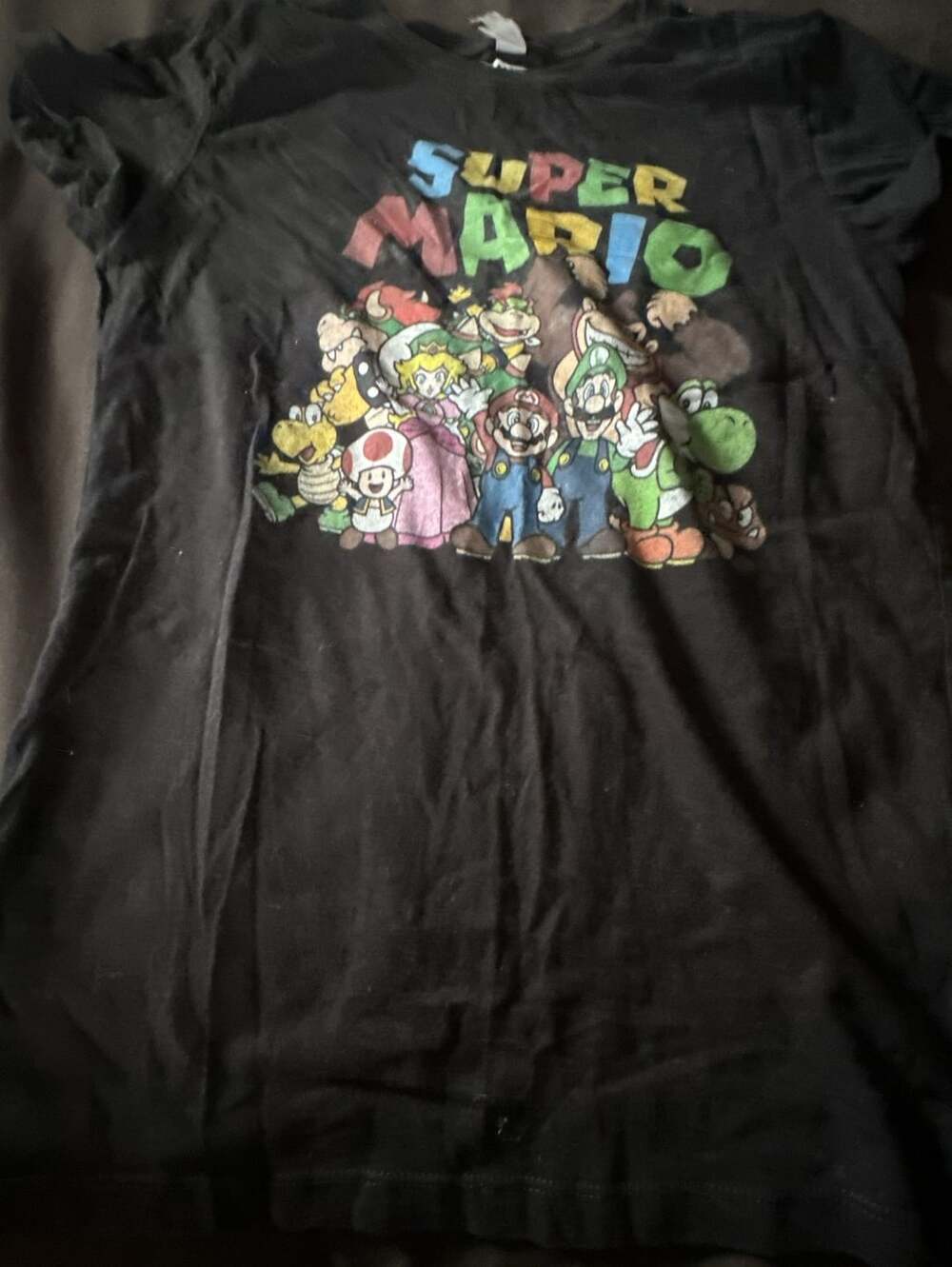 Next Level Apparel Super Mario Characters Graphic T-Shirt XL 14/16 Black